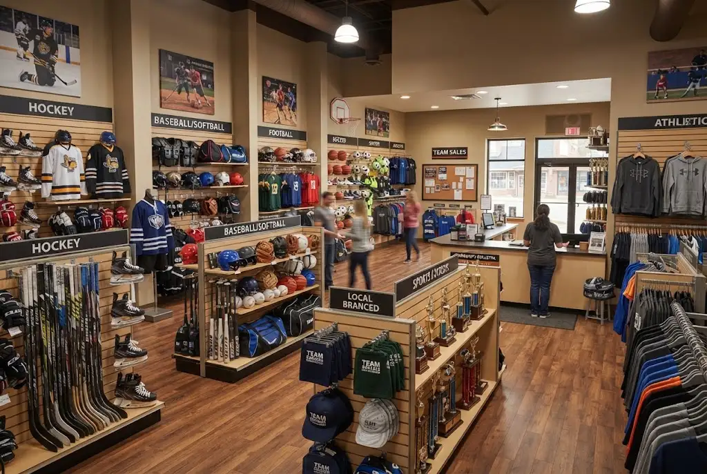 Sporting goods and team sports equipment representing Cowing Robards Sports