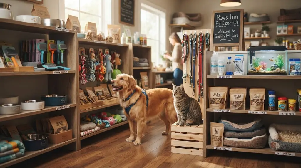 Paws Inn Pet Essentials pet care products for dogs and cats