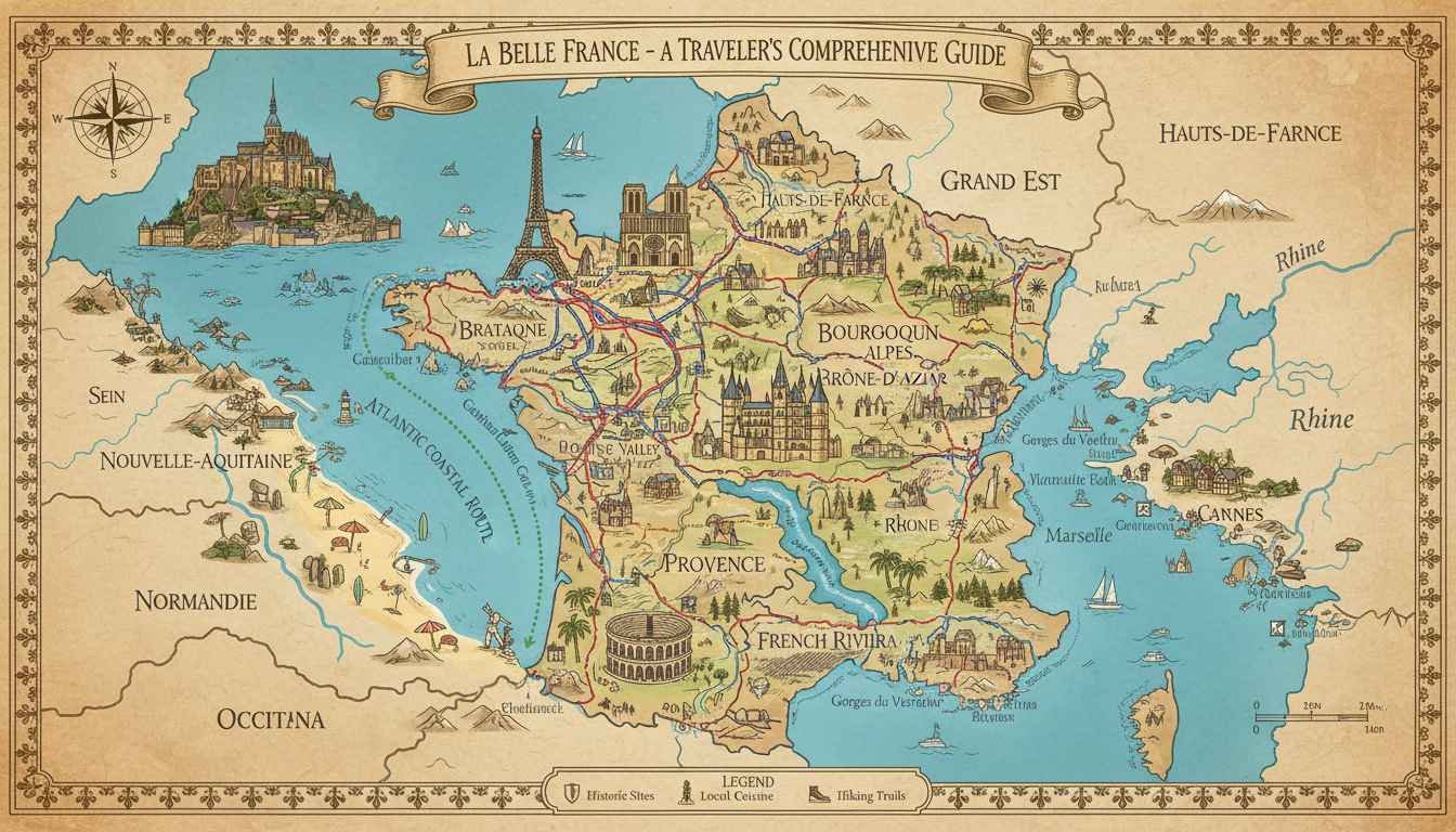 map of best places to visit in france
